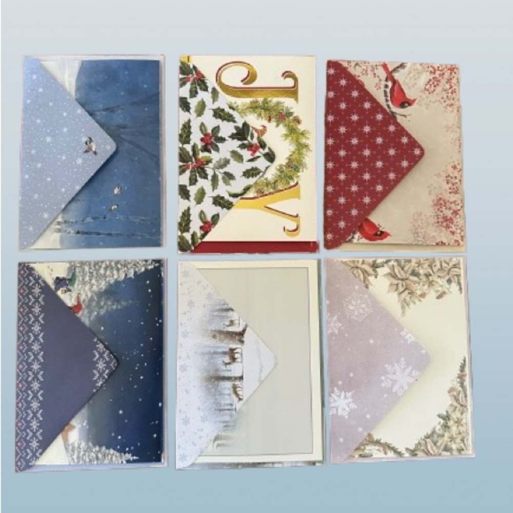 New 6 of Christmas Cards with Envelopes